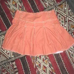 Free people orange skirt sz 6